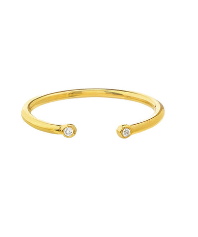 Fina: Open Ring, 14 Karat Gold, Diamanten