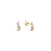 Ohrring: Skyline, 14 Karat Gold, Diamanten